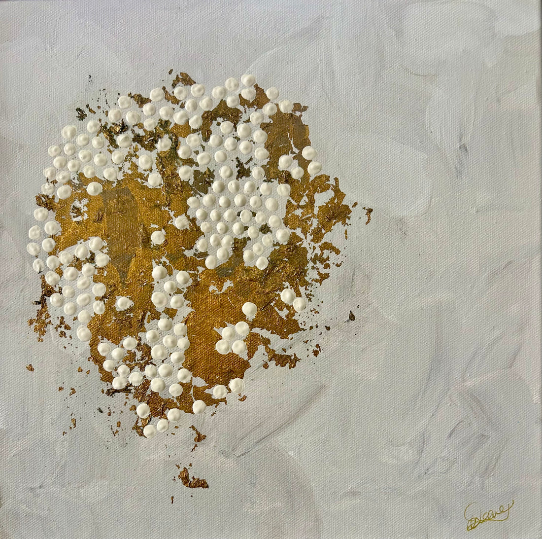 "Gold Flower" 33 x 33 cm