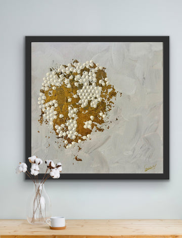 "Gold Flower" 33 x 33 cm